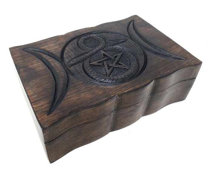 Pentagram Cobra Carved Wood