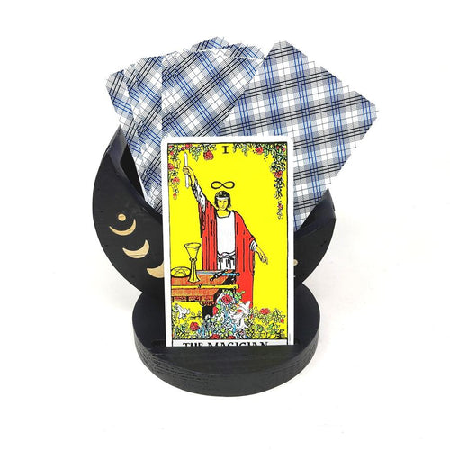 Black Wooden Moon Phase Tarot Card Tray Holder (2 Piece) 5