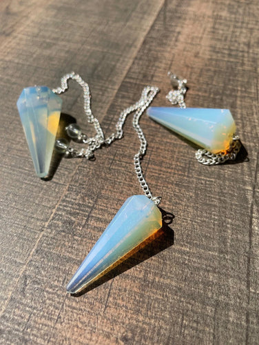 Opalite Faceted Pendulum