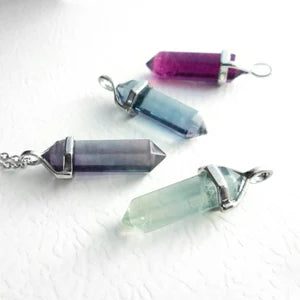 Fluorite Double Point Necklace