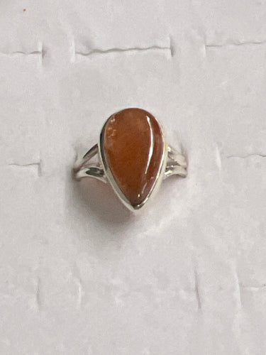 Sunstone Sterling Silver Ring (Size 11)