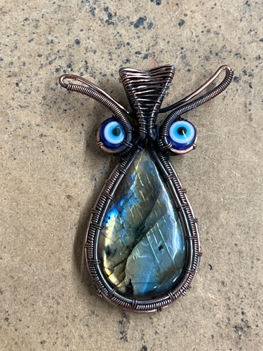 Owl Labradorite Pendent (2)