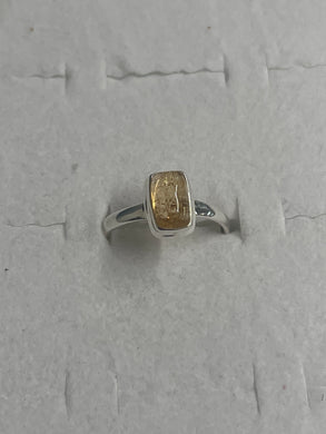 Imperial Topaz Sterling Silver Ring (Size 9)