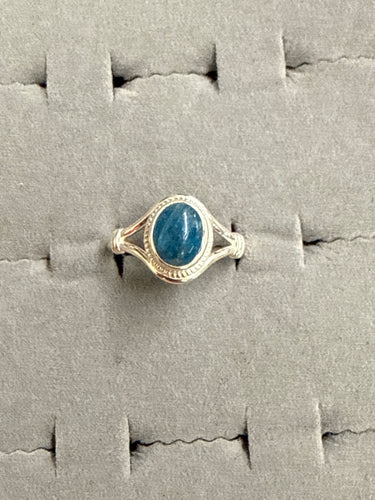 Blue Apatite Ring Size 10