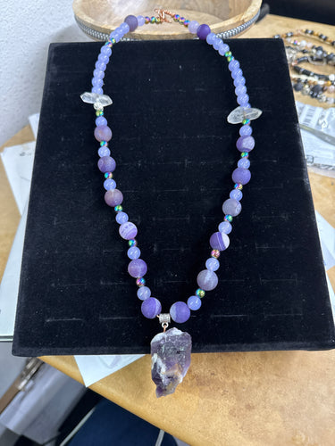 Amethyst and Agate Necklace