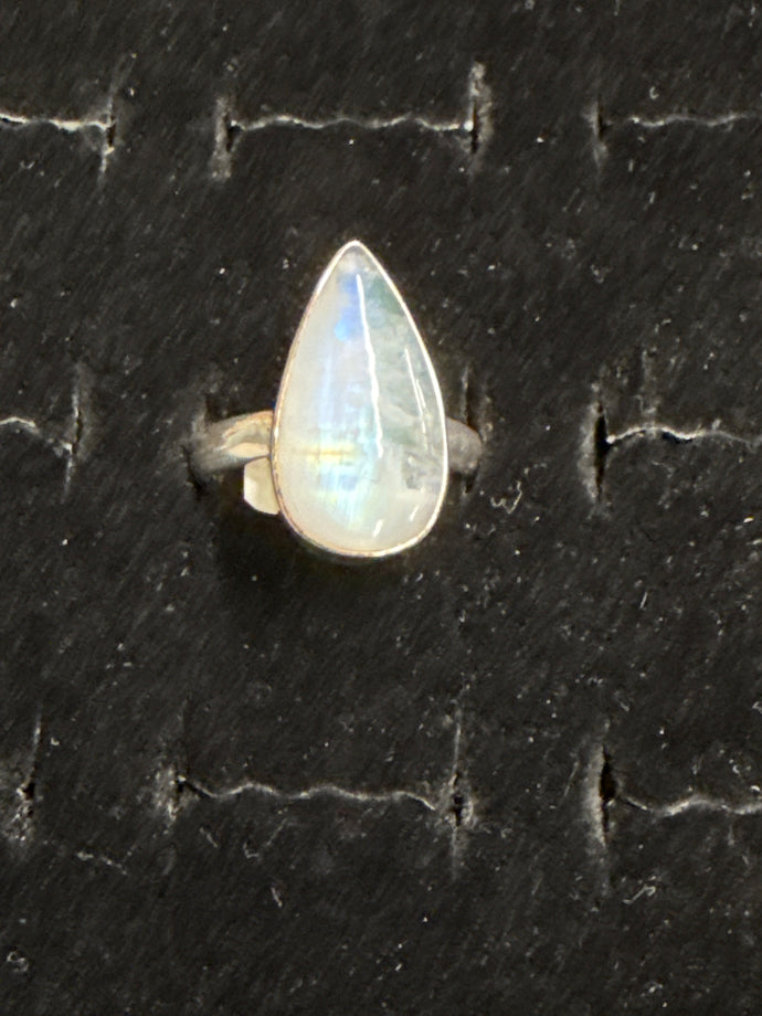 Rainbow Moonstone Ring Size 9