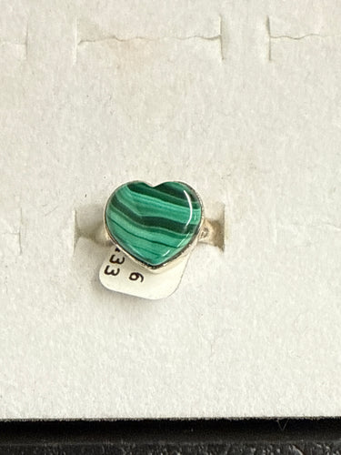 Malachite Ring Size 6