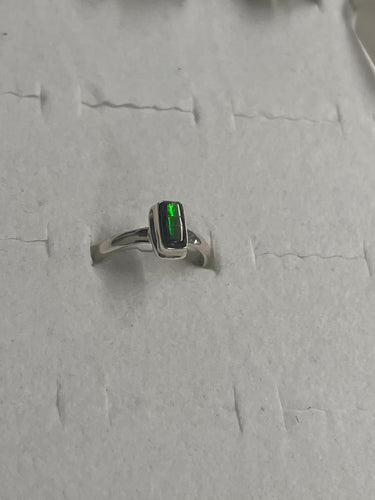 Ammolite Sterling Silver Ring (Size 7)