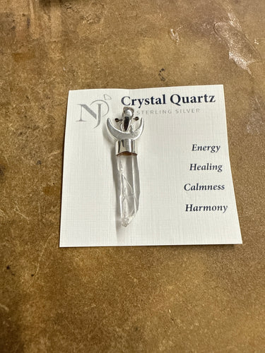 Clear Quartz Moon Goddess Pendent