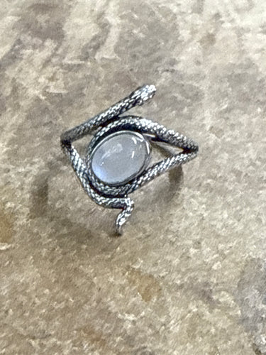 Snake Ring W/Moonstone