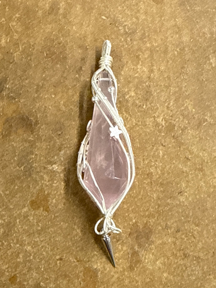 Large Rose Quartz Pendulum