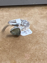 Moldavite and Herkamir Ring (Size 9)
