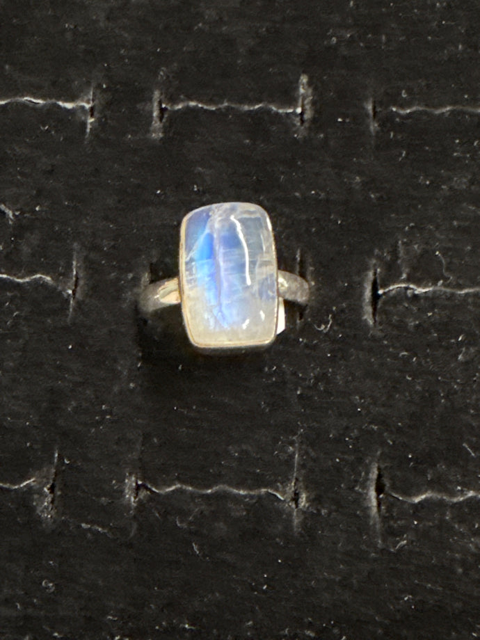 Rainbow Moonstone Ring Size 10