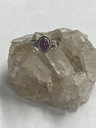 S/S Amethyst Ring Size 6