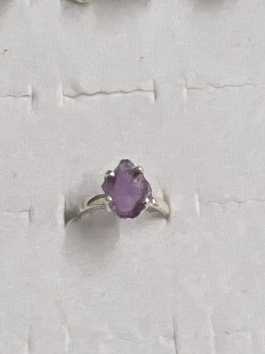 Amethyst Sterling Silver Ring (Size 8)
