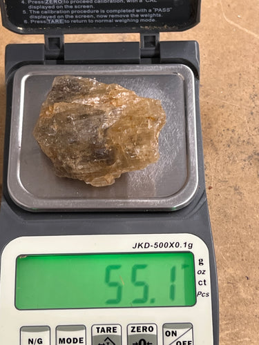 Golden/Yellow Scapolite, Raw (55.1 Grams)