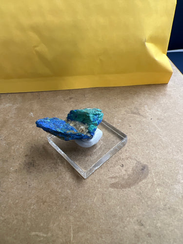 Chalcostibite and Azurite