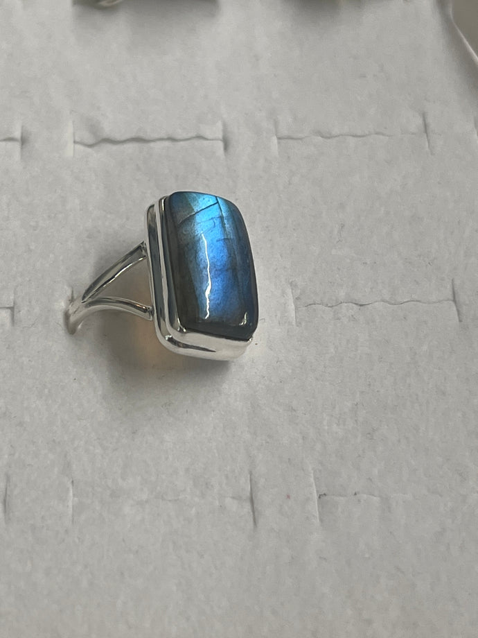 Labradorite Sterling Silver Ring (Size 10)