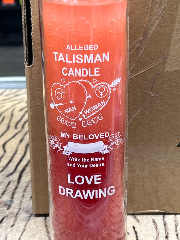 Love Drawing (Pink/Red) 7 Day Candle