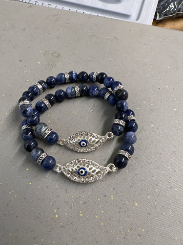 Evil-Eye and Sodalite Bracelet