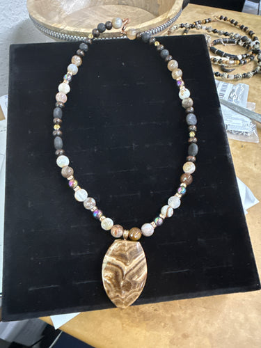 Brown (Coke) Calcite Necklace