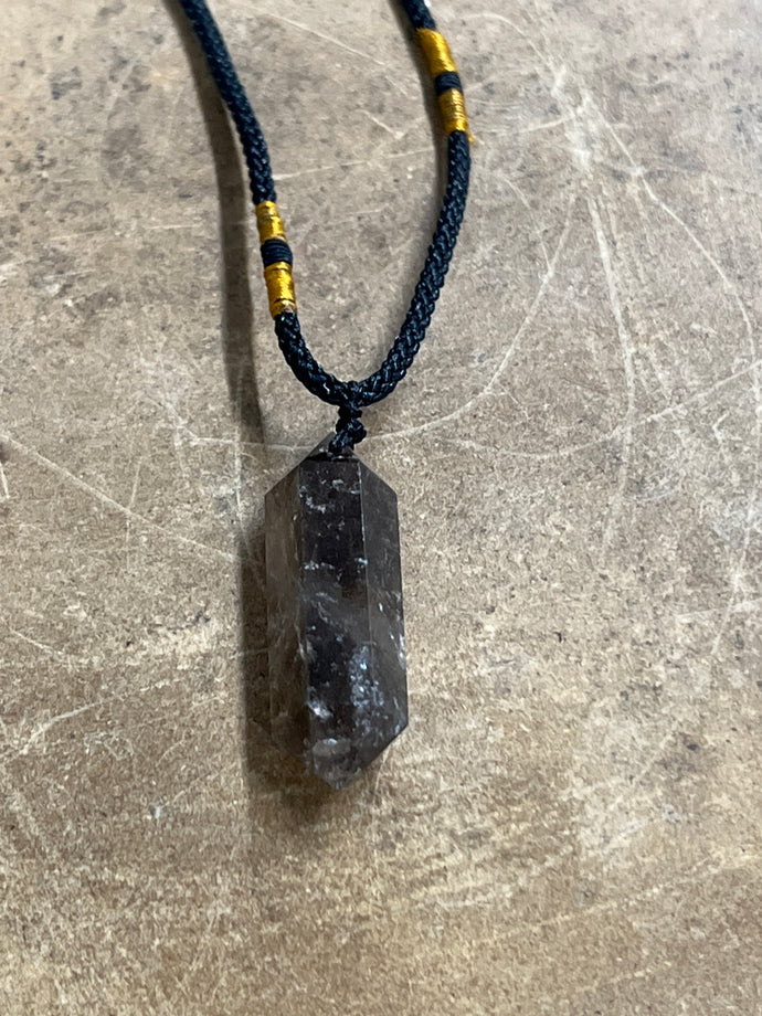 Smoky Quartz Double Point Necklace