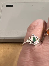 Emerald Lotus Ring (Size 8)