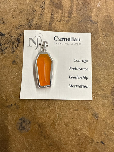 Carnelian Coffin Pendent