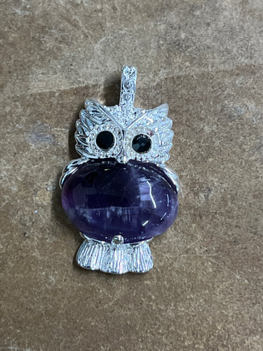 Amethyst Owl Necklace