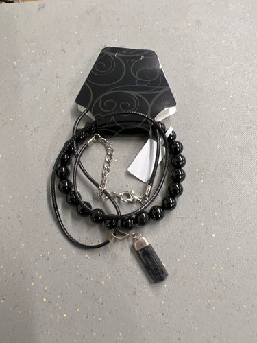 Black Tourmaline Bracelet and Necklace
