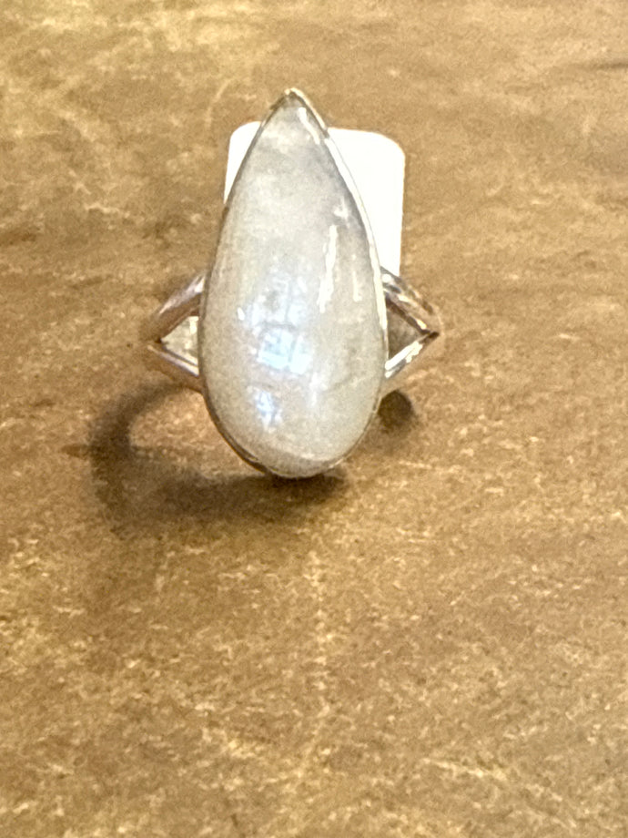 Rainbow Moonstone Ring Size 7