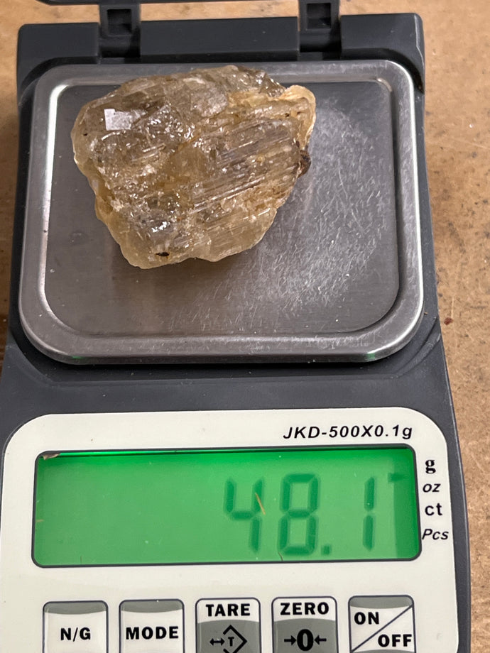 Golden/Yellow Scapolite, Raw (48.1 Grams)