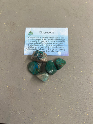 Chrysocolla, Small Bag (5+ Stones)