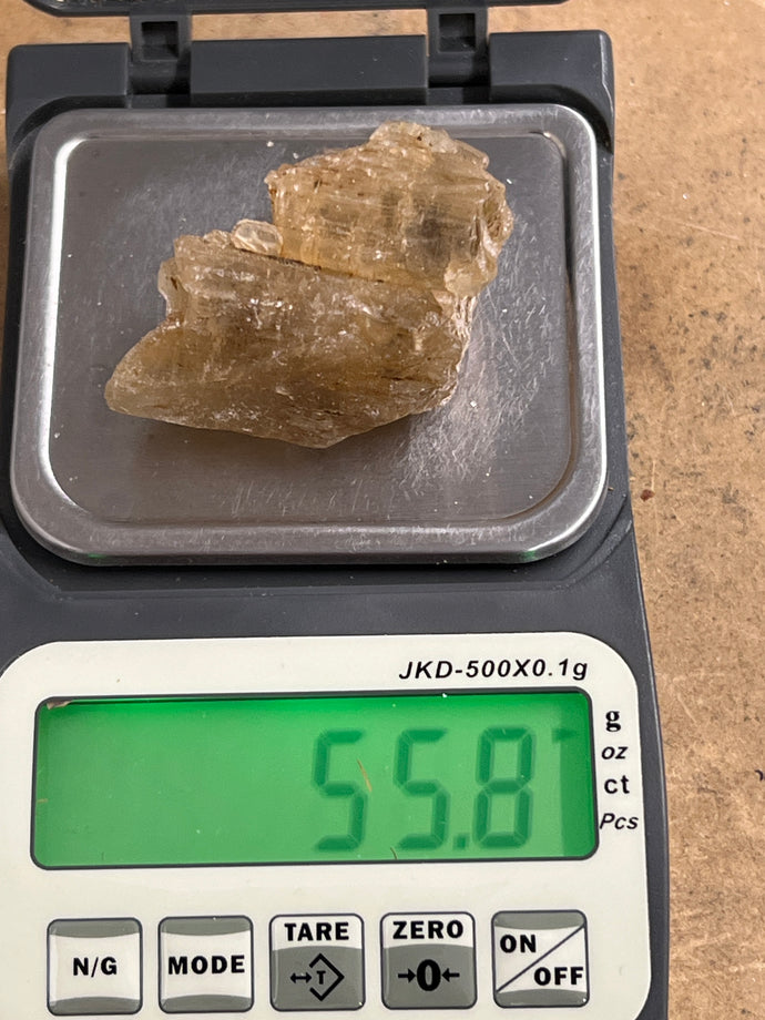 Golden/Yellow Scapolite, Raw (55.8 Grams)