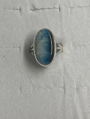 Nakaurite (Blue Ice Glacier) Sterling Silver Ring (Size 11)