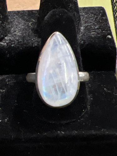 Rainbow Moonstone Ring Size 12