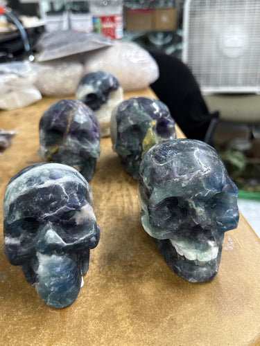 Rainbow Fluorite Skull