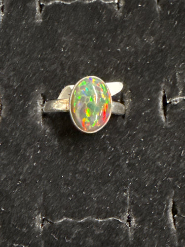Black Opal Ring Size 7