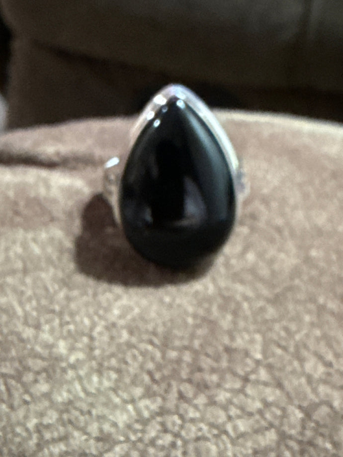 Black Onyx Ring Size 11