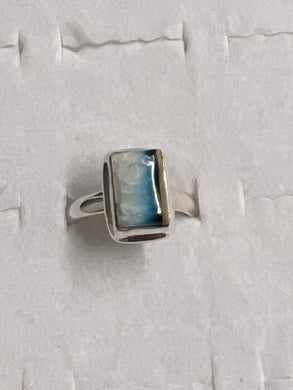 Nakaurite (Blue Ice Glacier) Sterling Silver Ring (Size 9)