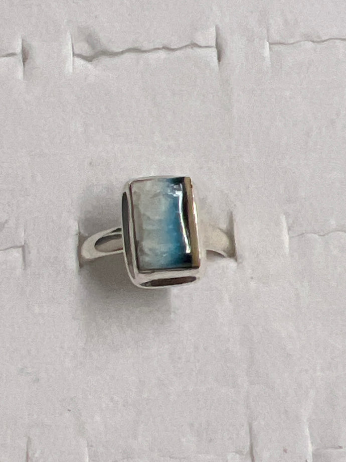 Nakaurite (Blue Ice Glacier) Sterling Silver Ring (Size 9)