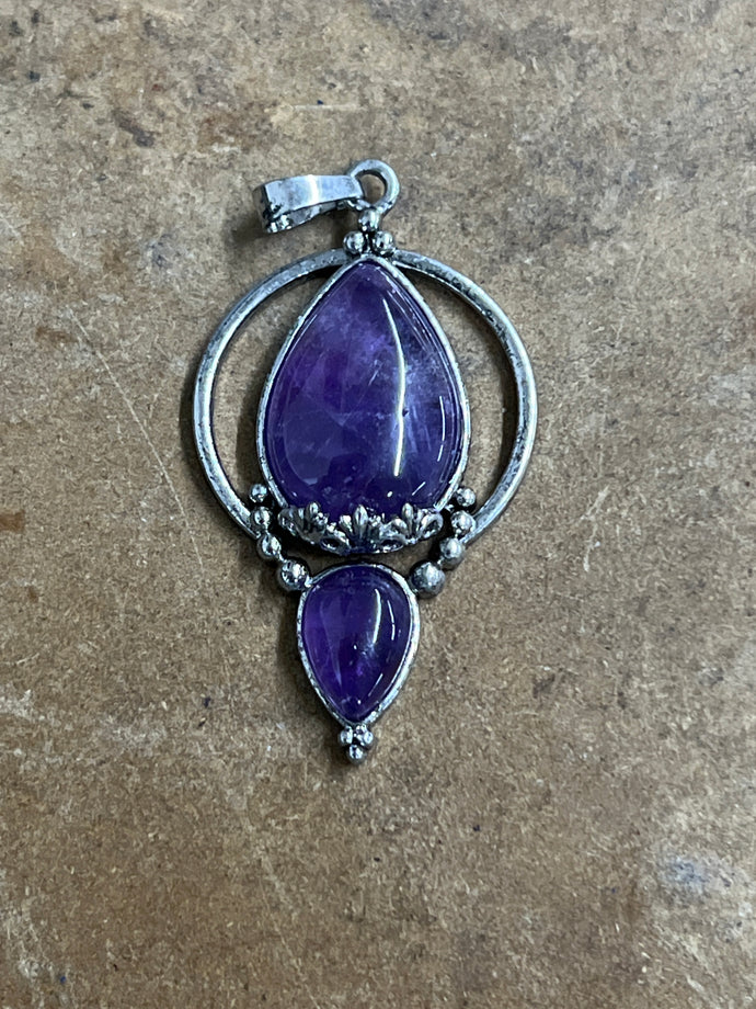 Amethyst Drop Necklace