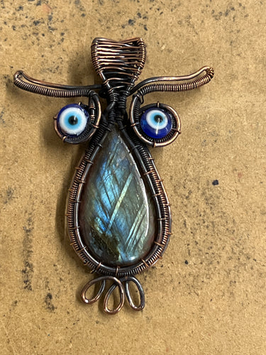 Owl Labradorite Pendent (3)