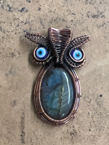 Owl Labradorite Pendent (1)