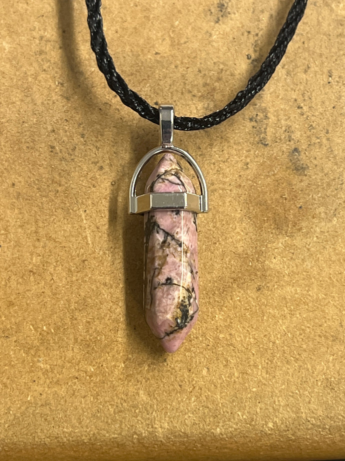 Rhodonite Point Necklace