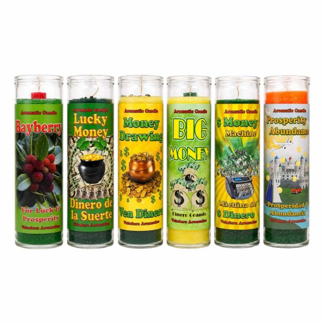 Mama Mojo Prepared Aromatic 7 Day Candle Money & Prosperity Set