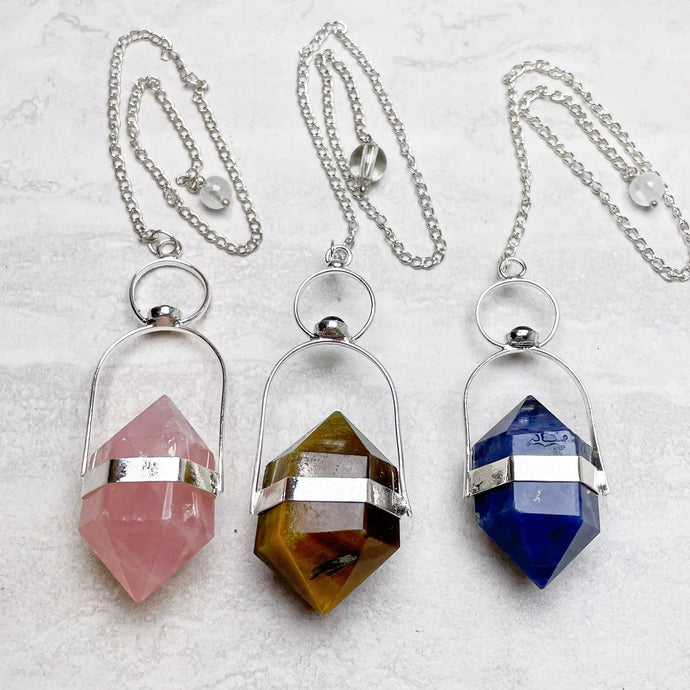 Double Terminated Pendulum W/Garnet Accent