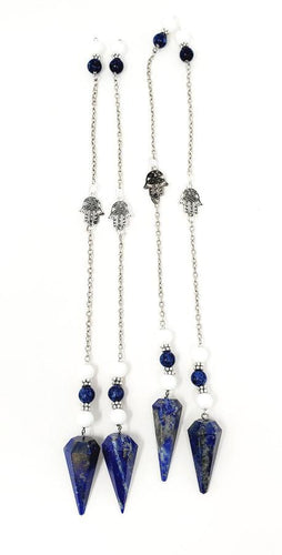 Lapis Lazuli Hamsa Pendulum