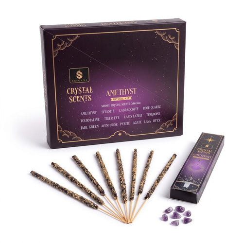 SONAVI Crystal Scents Amethyst Incense & Crystal Chips