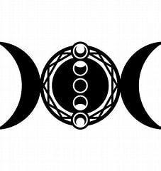 Triple Moon w/ Moon Phases Wall Decal